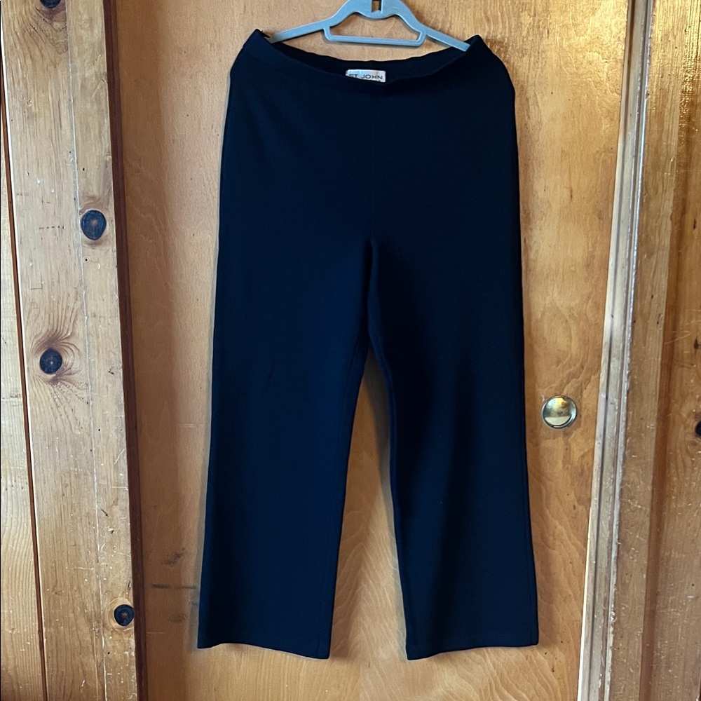 St. John Classic Wide Leg Knit Pants